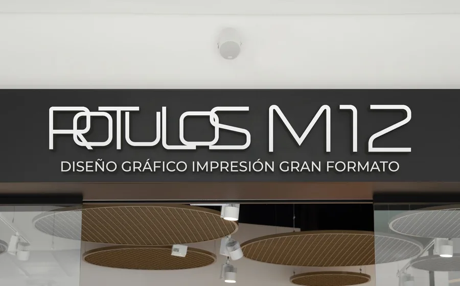Letras corpóreas para un espacio comercial