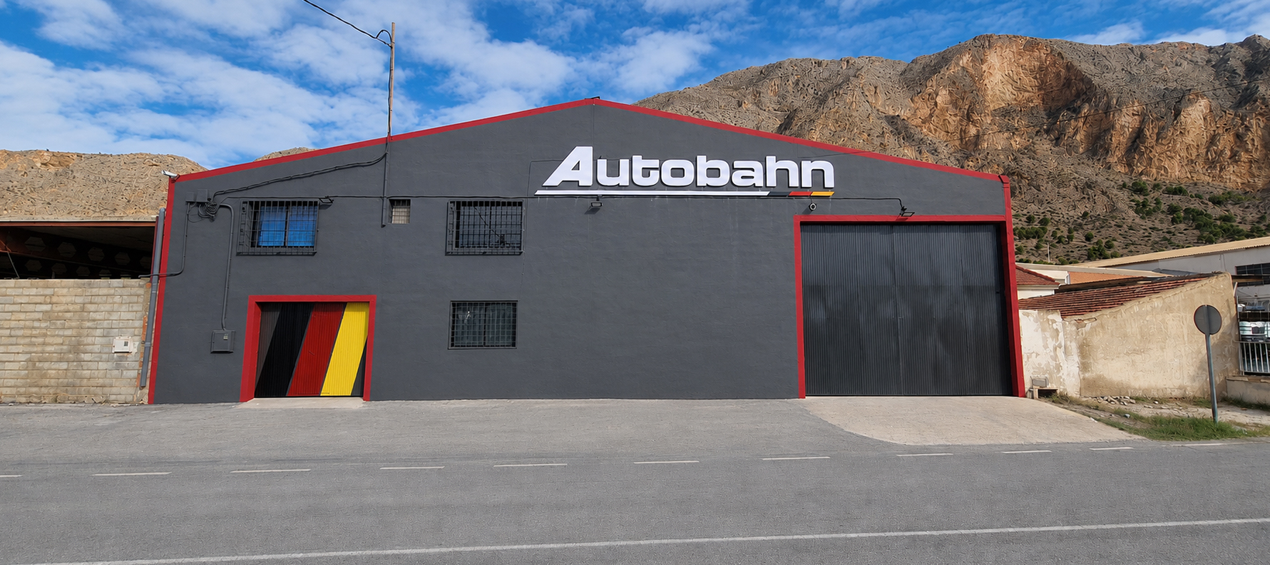Fachada de Autobahn después de la rotulación